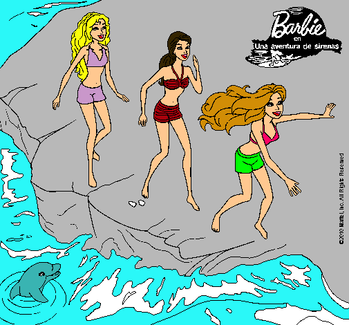 Barbie y sus amigas en la playa