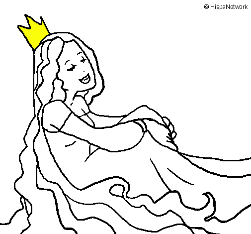 Dibujo Princesa relajada pintado por dulceponi