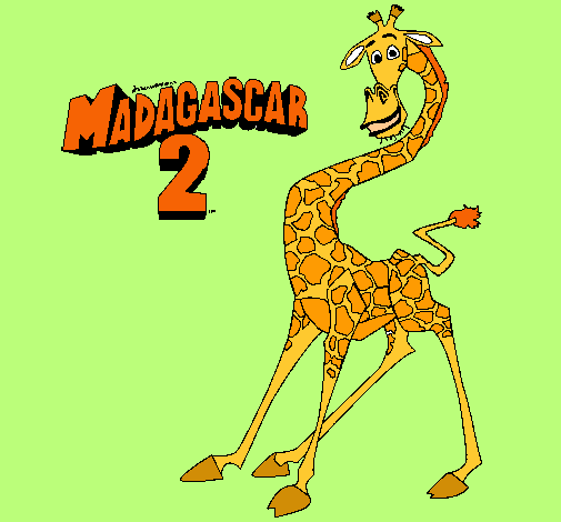 Dibujo Madagascar 2 Melman pintado por kenyerly
