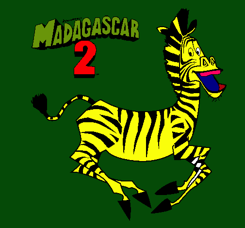 Dibujo Madagascar 2 Marty pintado por esteban1