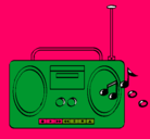 Dibujo Radio cassette 2 pintado por joakin