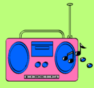 Dibujo Radio cassette 2 pintado por paco