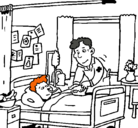 Dibujo Niño hospitalizado pintado por dfgad