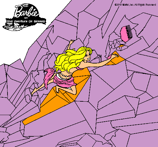 Dibujo Barbie escalando pintado por Mellis