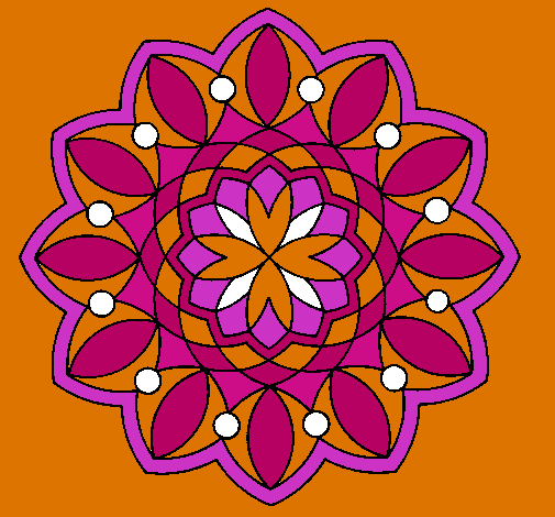 Dibujo Mandala 3 pintado por blanca