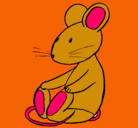 Dibujo Rata sentada pintado por chiara