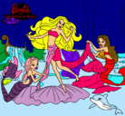 Dibujo Barbie con sirenas pintado por andrea_xula