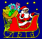 Dibujo Papa Noel en su trineo pintado por JABBBBBBBBBII