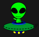 Dibujo Alienígena pintado por extraterreste