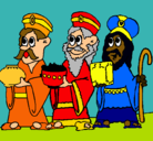 Dibujo Los Reyes Magos pintado por kelly