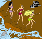 Dibujo Barbie y sus amigas en la playa pintado por maay13