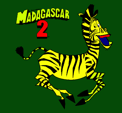 Dibujo Madagascar 2 Marty pintado por esteban1