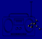 Dibujo Radio cassette 2 pintado por vennii