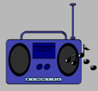 Dibujo Radio cassette 2 pintado por kari