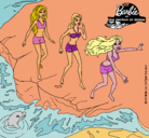 Dibujo Barbie y sus amigas en la playa pintado por fatimab