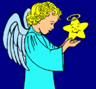 Dibujo Ángel y estrella pintado por livehorses