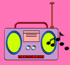 Dibujo Radio cassette 2 pintado por mayly
