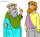 Dibujo Sócrates y Platón pintado por david07