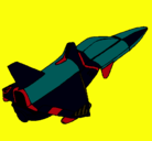 Dibujo Nave cohete pintado por chapas
