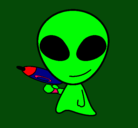 Dibujo Alienígena II pintado por extraterrestre