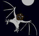 Dibujo Murciélago perro pintado por caerla