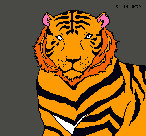 Dibujo Tigre pintado por alexa-