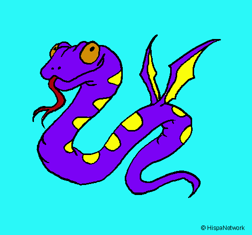 Dibujo Serpiente con alas pintado por xtg1997