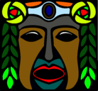 Dibujo Máscara Maya pintado por juan00