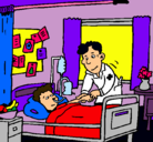 Dibujo Niño hospitalizado pintado por alinu