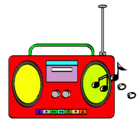 Dibujo Radio cassette 2 pintado por yimmy