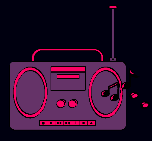 Dibujo Radio cassette 2 pintado por emozhiitha