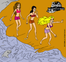 Dibujo Barbie y sus amigas en la playa pintado por jose325
