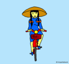 Dibujo China en bicicleta pintado por imap