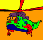 Dibujo Helicóptero al rescate pintado por yanet
