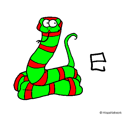 Dibujo Serpiente pintado por Esther