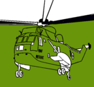 Dibujo Helicóptero al rescate pintado por hanny