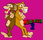 Dibujo Madagascar 2 Manson y Phil 2 pintado por Fara