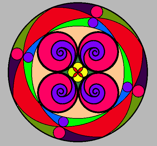 Dibujo Mandala 5 pintado por panchita