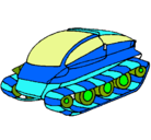 Dibujo Nave tanque pintado por flavio