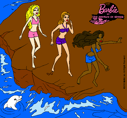 Barbie y sus amigas en la playa