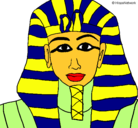 Dibujo Tutankamon pintado por giselacs