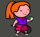 Dibujo Chica tenista pintado por solb 