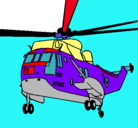 Dibujo Helicóptero al rescate pintado por medina