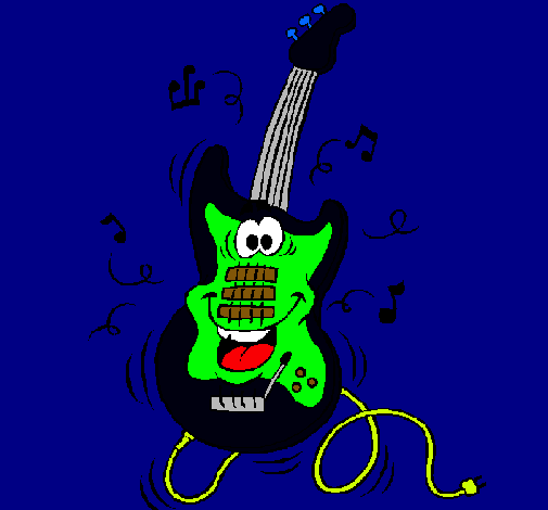 Dibujo Guitarra eléctrica pintado por joysser