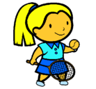 Dibujo Chica tenista pintado por fatimasimon