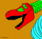 Dibujo Esqueleto tiranosaurio rex pintado por andy08