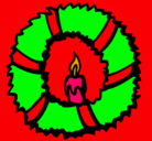 Dibujo Corona de navidad II pintado por LUCINA