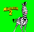 Dibujo Madagascar 2 Marty pintado por maier