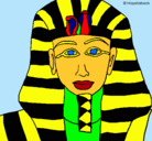 Dibujo Tutankamon pintado por jovi