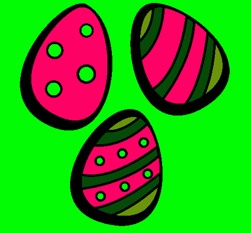 Dibujo Huevos de pascua IV pintado por amalia